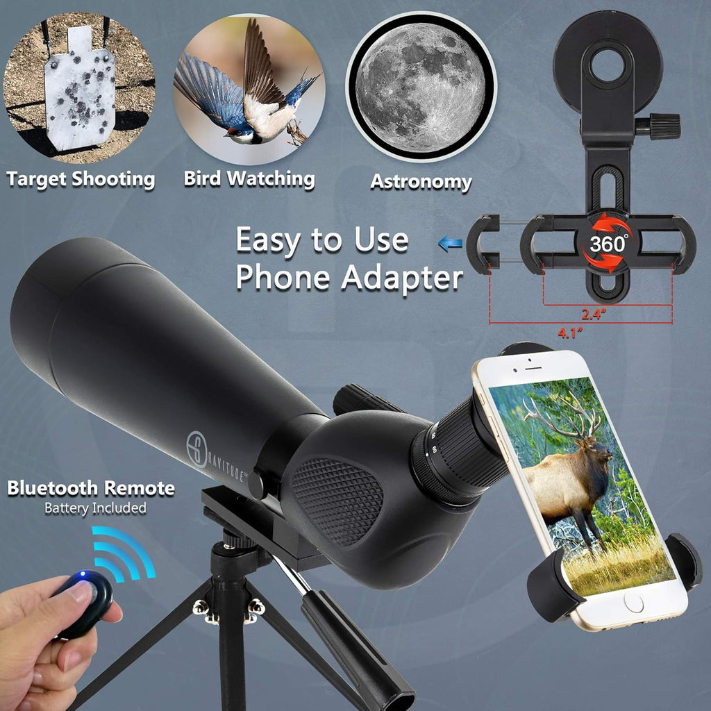 20-60x80mm HD Spotting Scope with Tripod and Carry Case Q887217