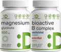 Magnesium Glycinate 500mg Veggie Capsules & Vitamin B Complex L6182