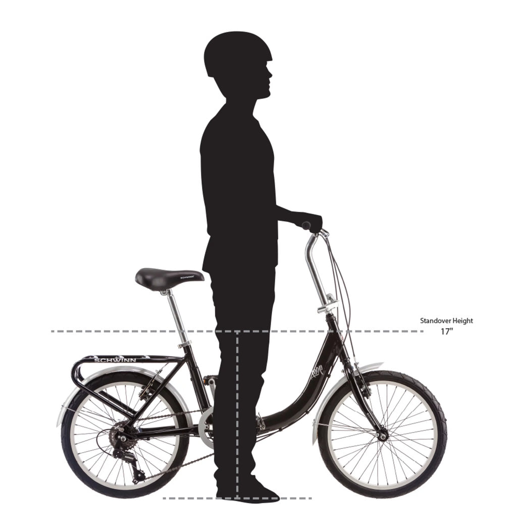Folding Commuter Bike, 20-inch wheels, Black Z724572