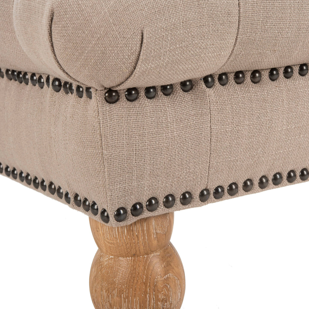 Tufted Bench, Taupe Q880