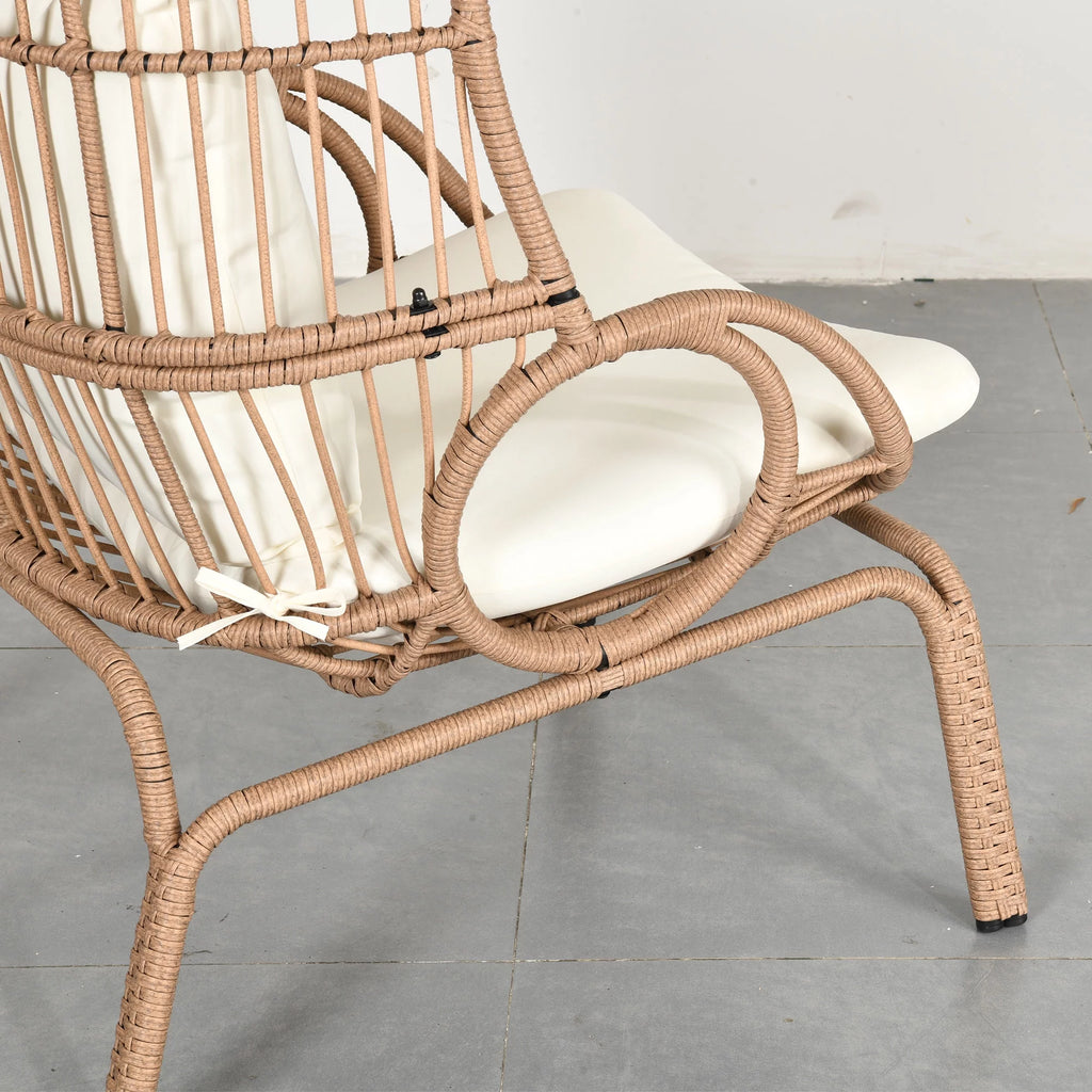 Oversized Wicker Egg Chair with Steel Frame P580