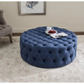 Navy Tufted Cocktail Ottoman P428161