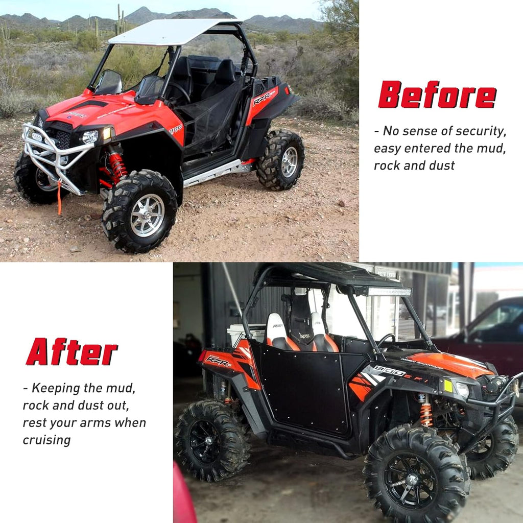 UTV Metal Doors with Automotive Style Latch, 2Pcs U3867