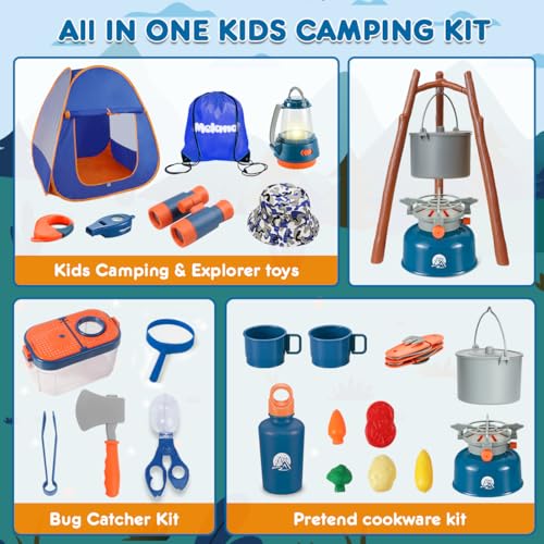 Kids Camping Set with Tent and Campfire B7296