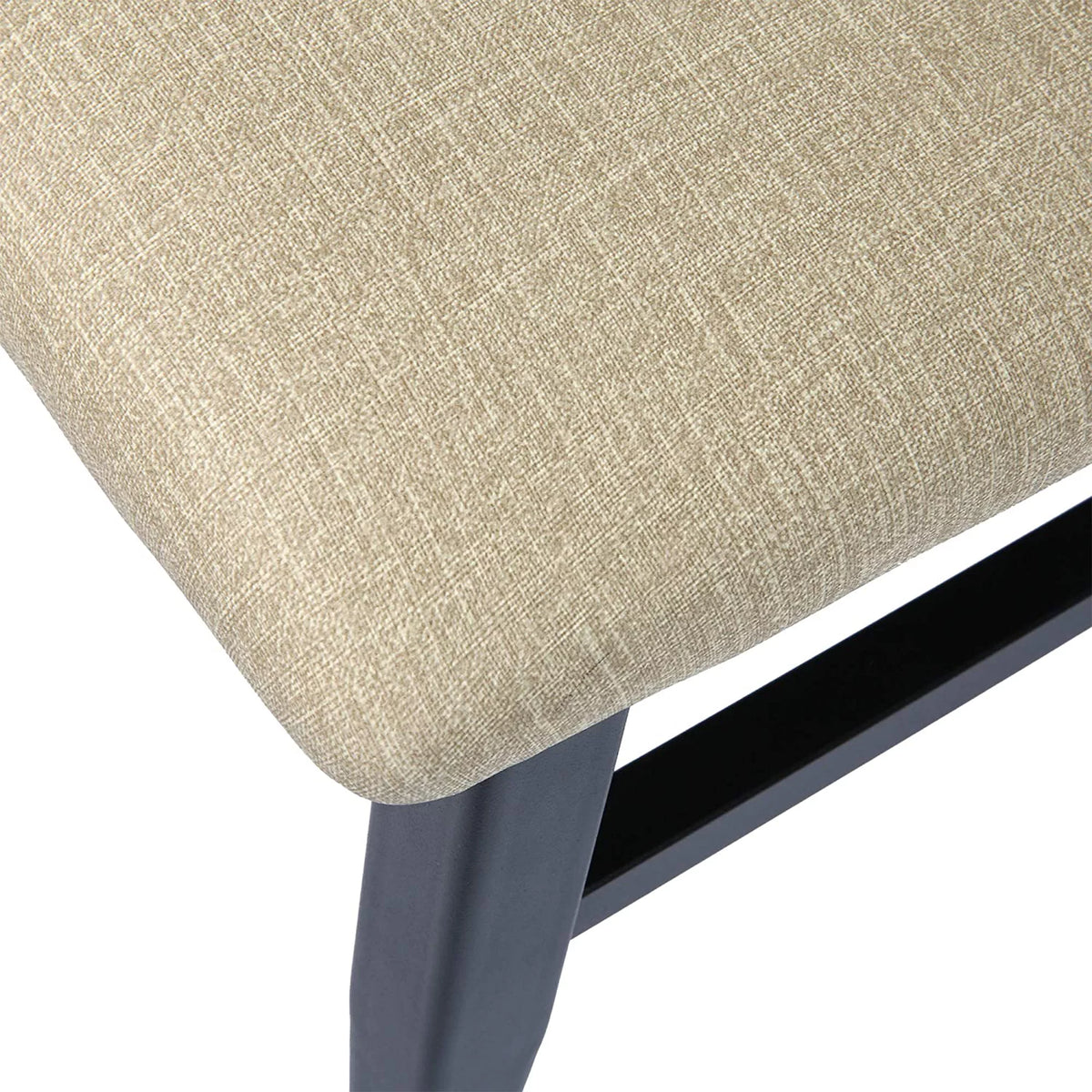 Mid-Century Dining Chairs Set of 2 PU Leather Cushion Iron Frame H793850