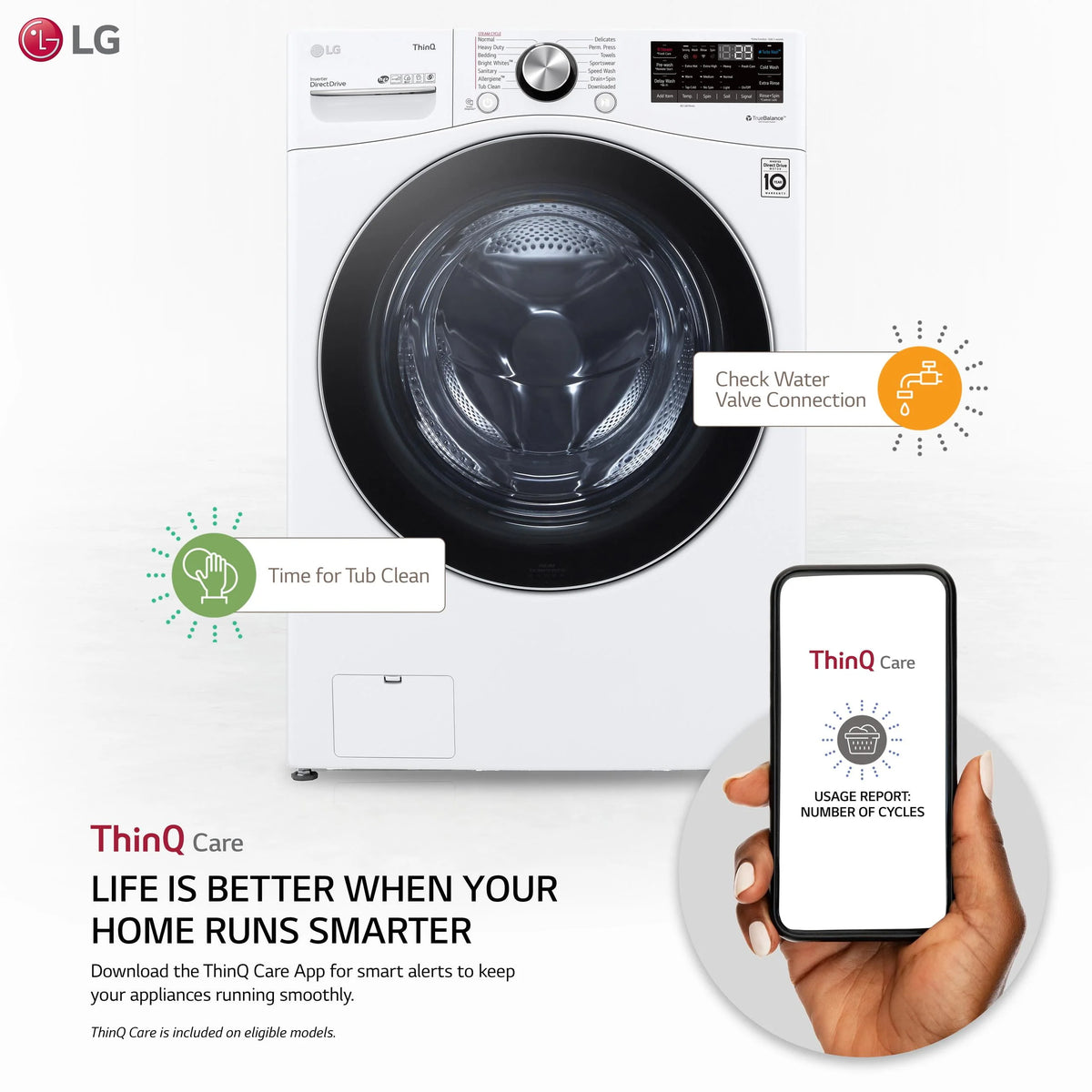 5.0 Cu. Ft. Front Load Washer with TurboWash J290