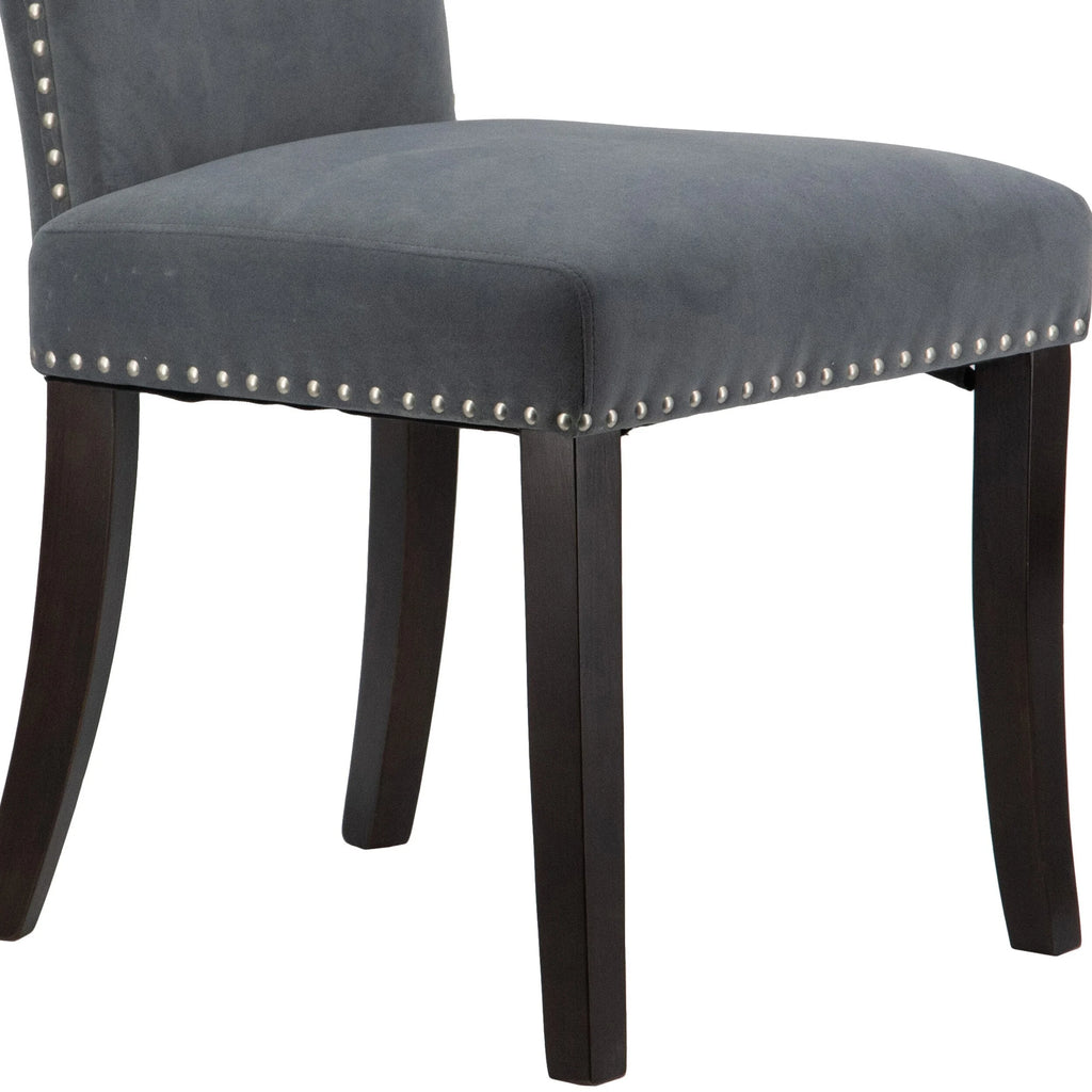 Gray Velvet Upholstered Dining Chair P711957