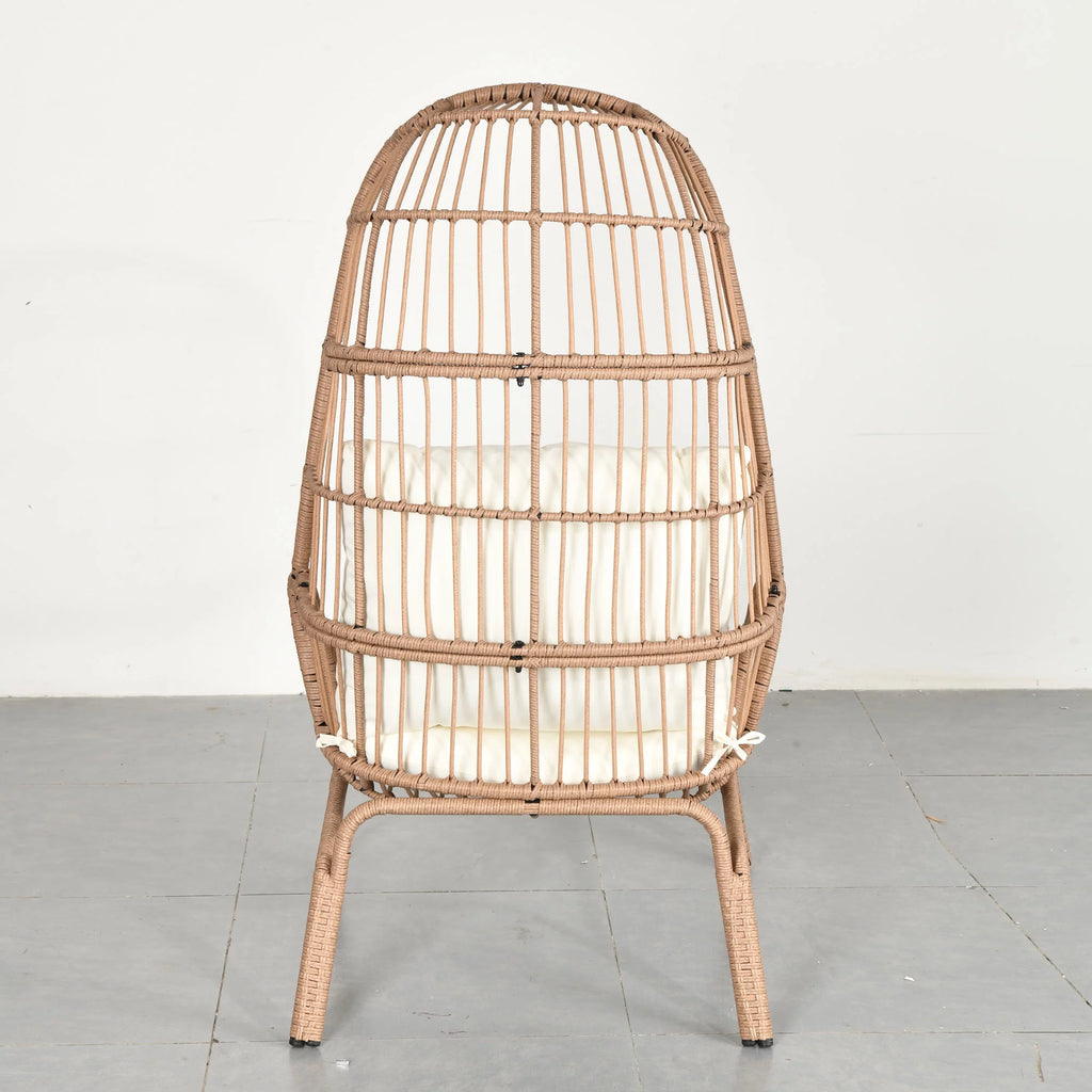 Oversized Wicker Egg Chair with Steel Frame P580