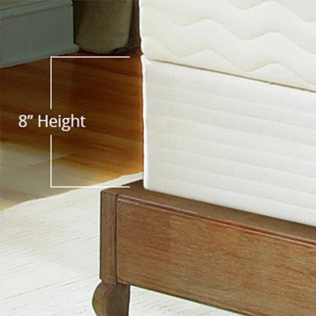 Organic Orthopedic Foundation and Box Spring - 8x22 Split Cal King Wood and Organic Cotton H3118