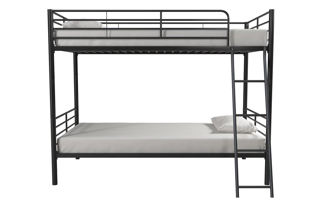 Black Twin over Twin Metal Bunk Bed V734705