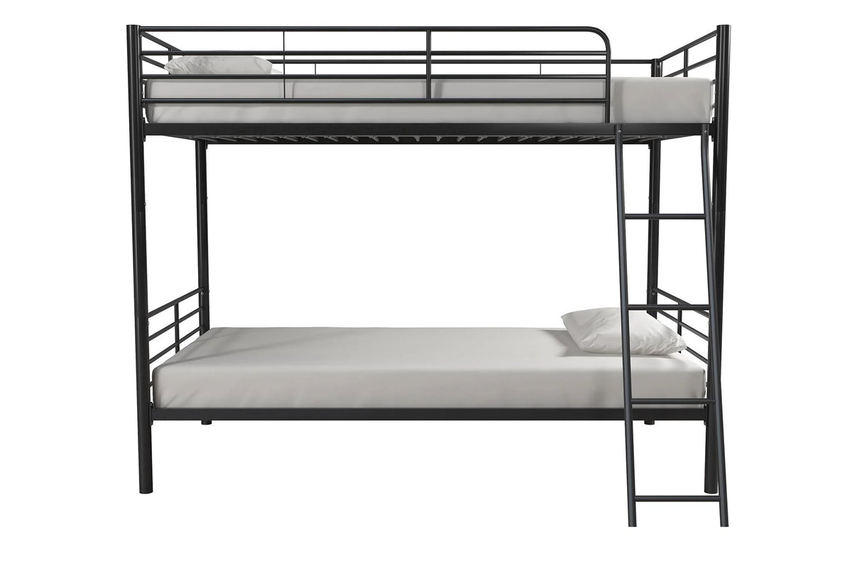 Black Twin over Twin Metal Bunk Bed V734705