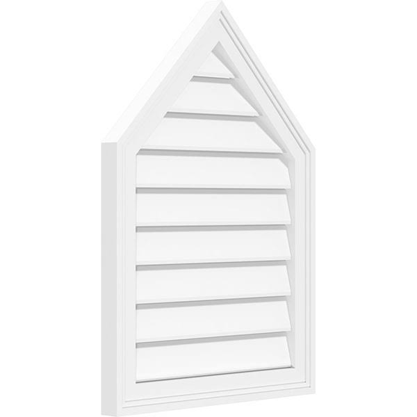 Peaked Top Surface Mount PVC Gable Vent R95101