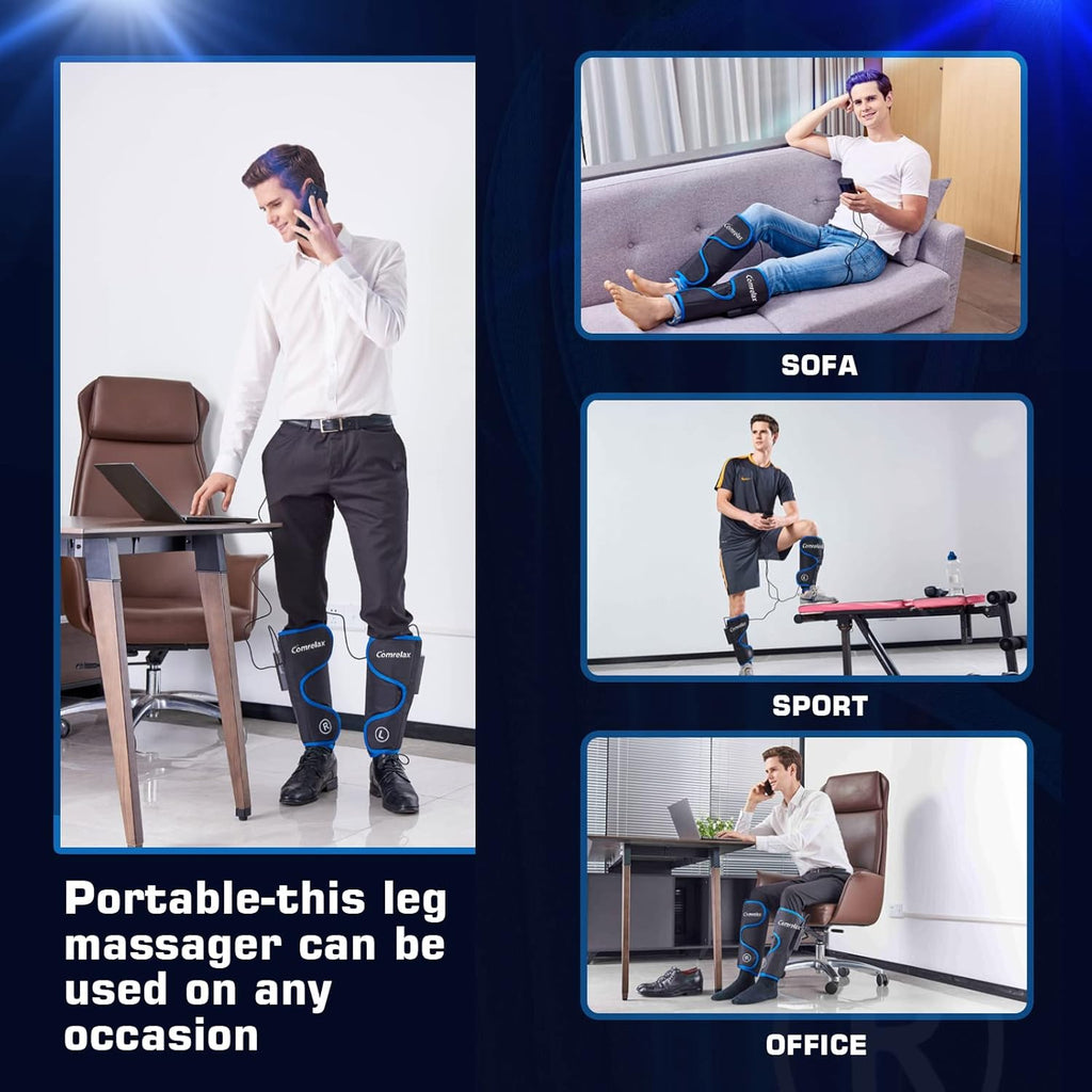 Portable Rechargeable Leg Massager with Heat Air Compression Y5242