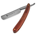 Mahogany Wood Carved Straight Razor L5195