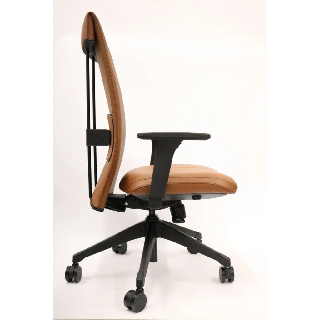 Camel Leather Office Chair J7365