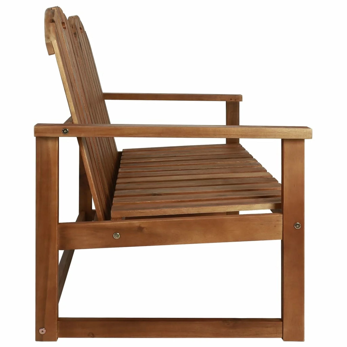 2-Seater Acacia Wood Garden Bench with Backrest and Armrest G676853