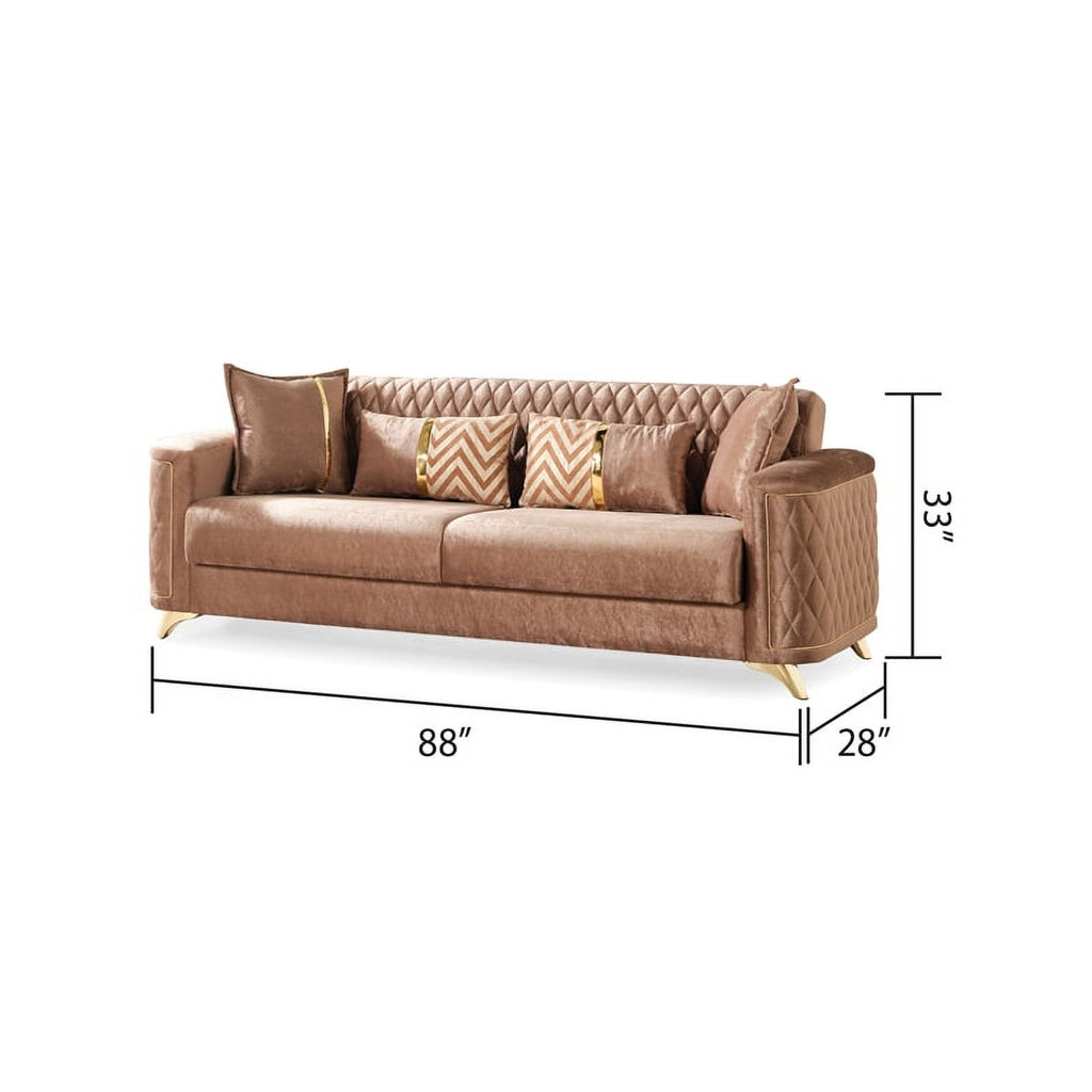 Copper Velvet Sofa P28065