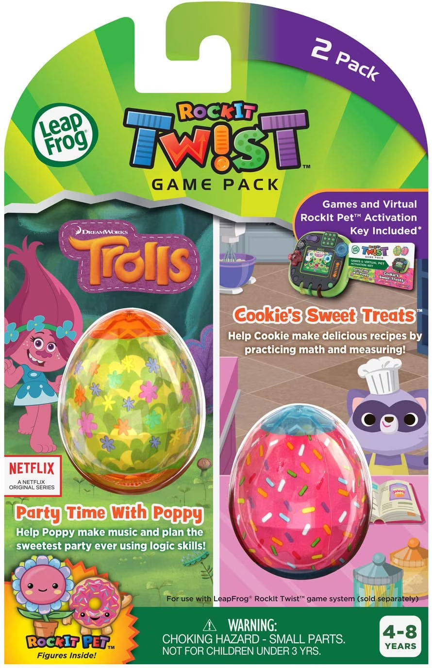 2 Pack Trolls Party Time With Poppy And Cookie's Sweet Treats J763
