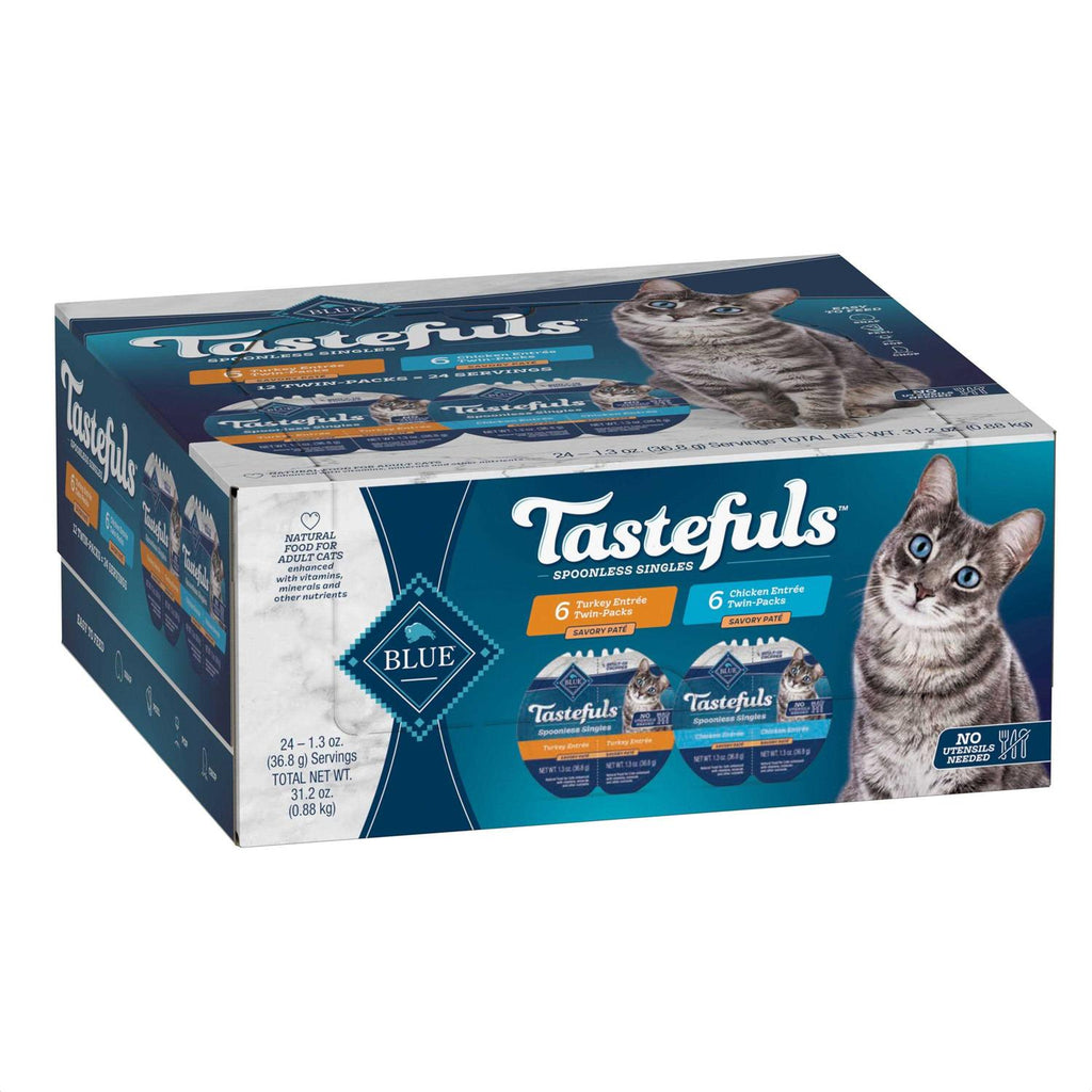 Chicken and Turkey Pate Wet Adult Cat Food Variety Pack B5204
