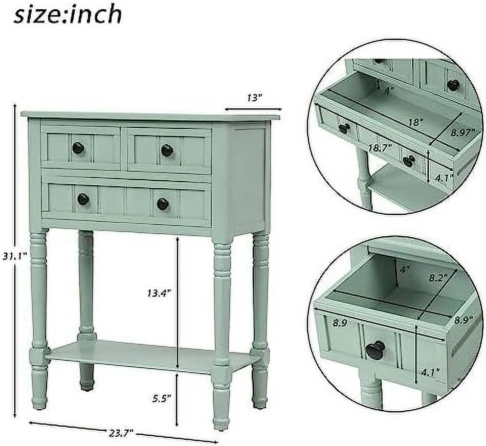Narrow Console Table with Drawers and Bottom I999