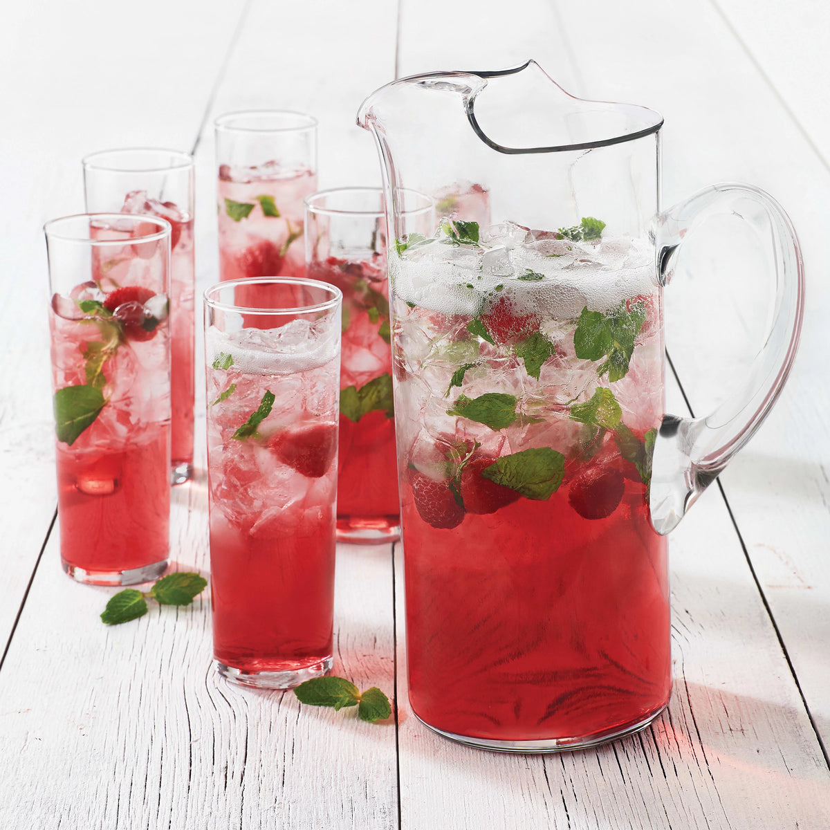 6 Highball Glasses and Pitcher Set T304461