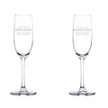 Set of 2 Glass Champagne Flutes 8 oz Stemmed L48720