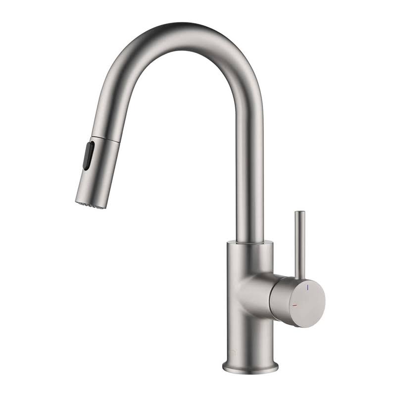 Nickel Pull-Down Kitchen Faucet with Sprayer and Magnetic Docking H279478