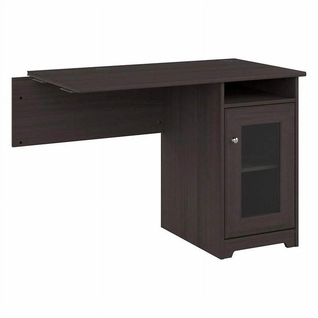 Heather Gray Engineered Wood Desk with Storage T270880