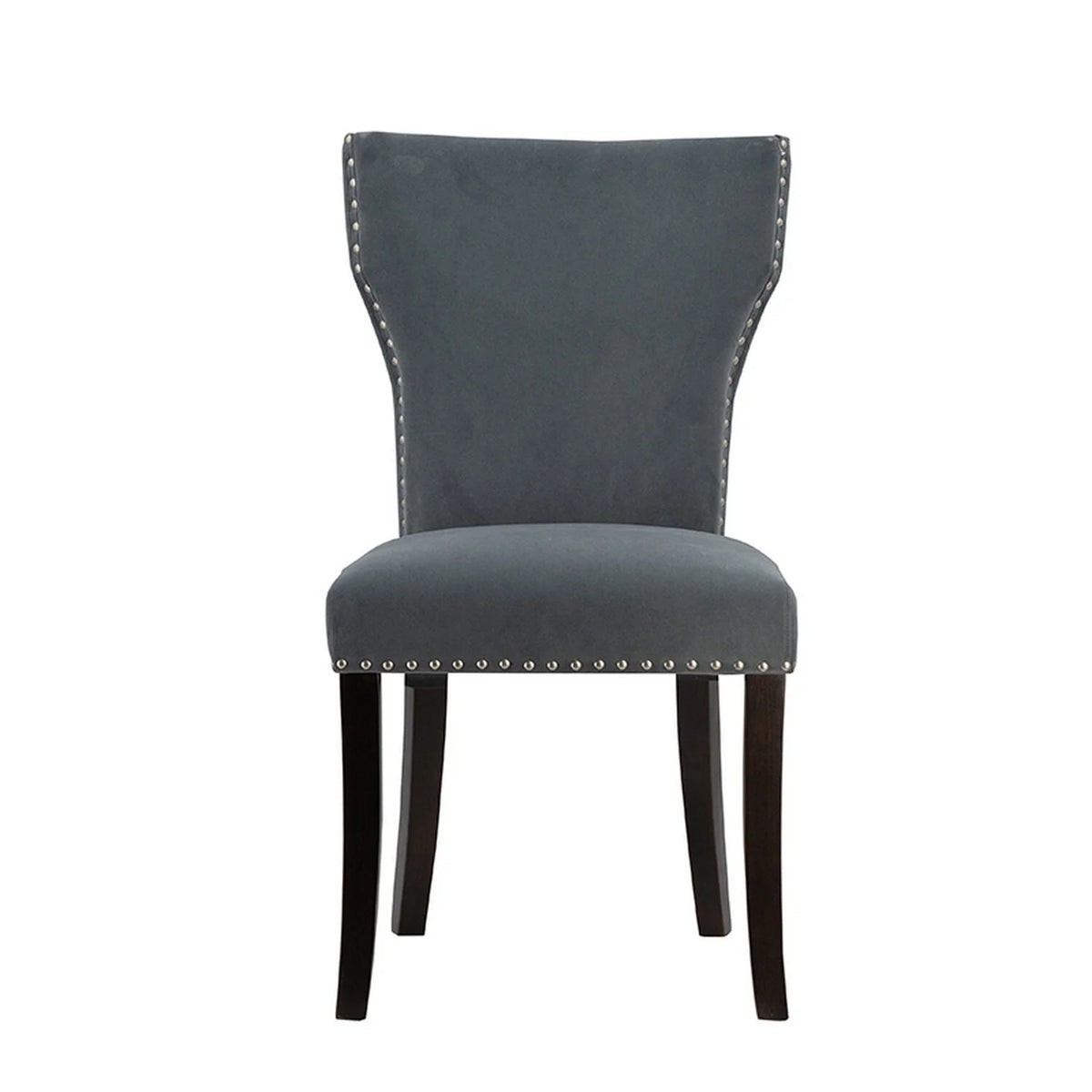 Gray Velvet Upholstered Dining Chair P711957