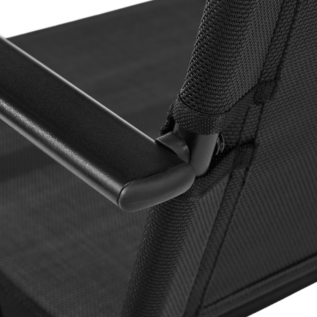 Black Steel and Sling Folding Outdoor Patio Armchair Set of 2 G10723