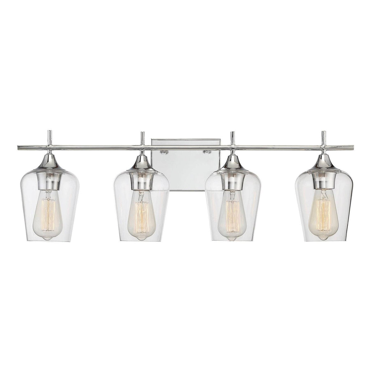 Polished Chrome 4-Light Bath Bar X54418