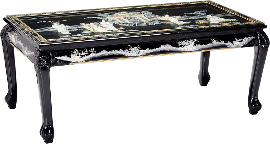 Red Landscape Claw Foot Coffee Table L551711