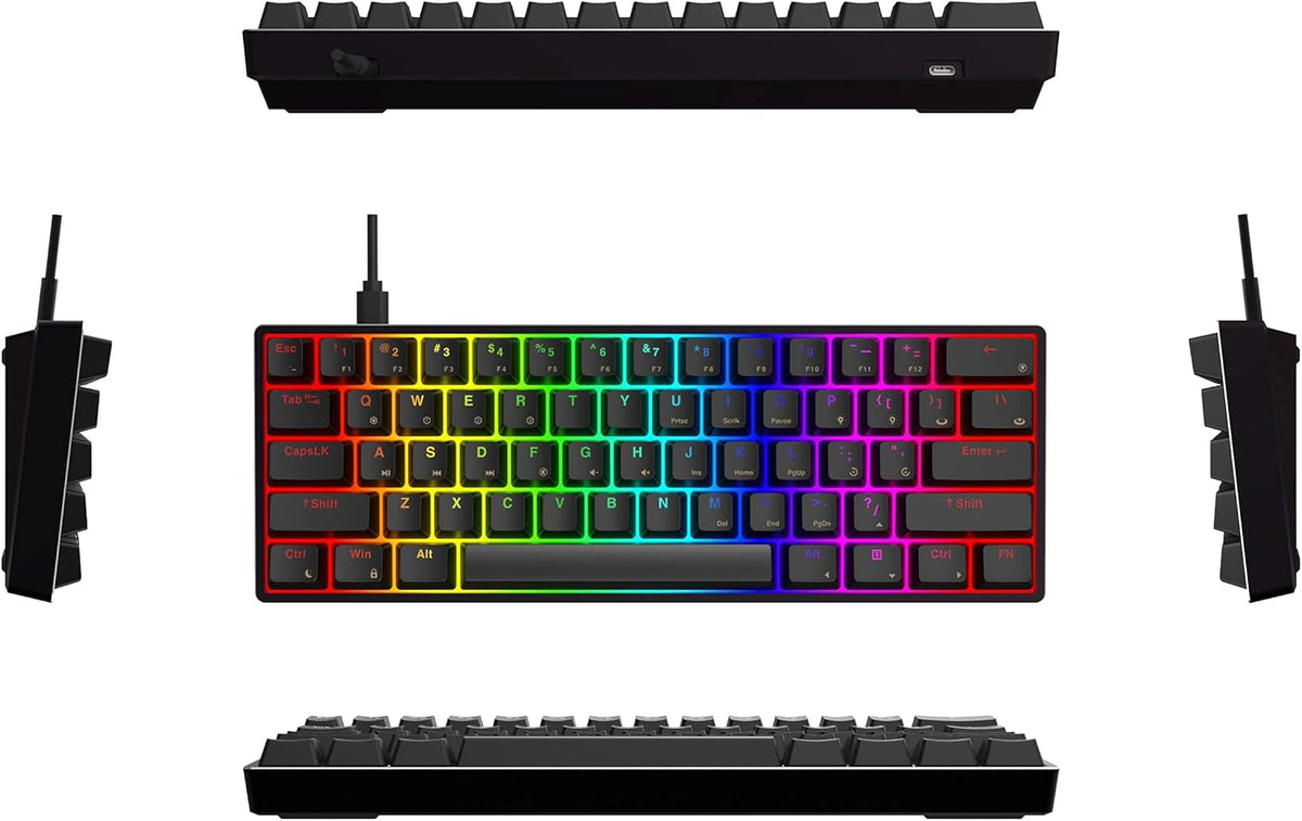 61 Keys Aluminum Case Hot Swappable Mechanical Keyboard T98053