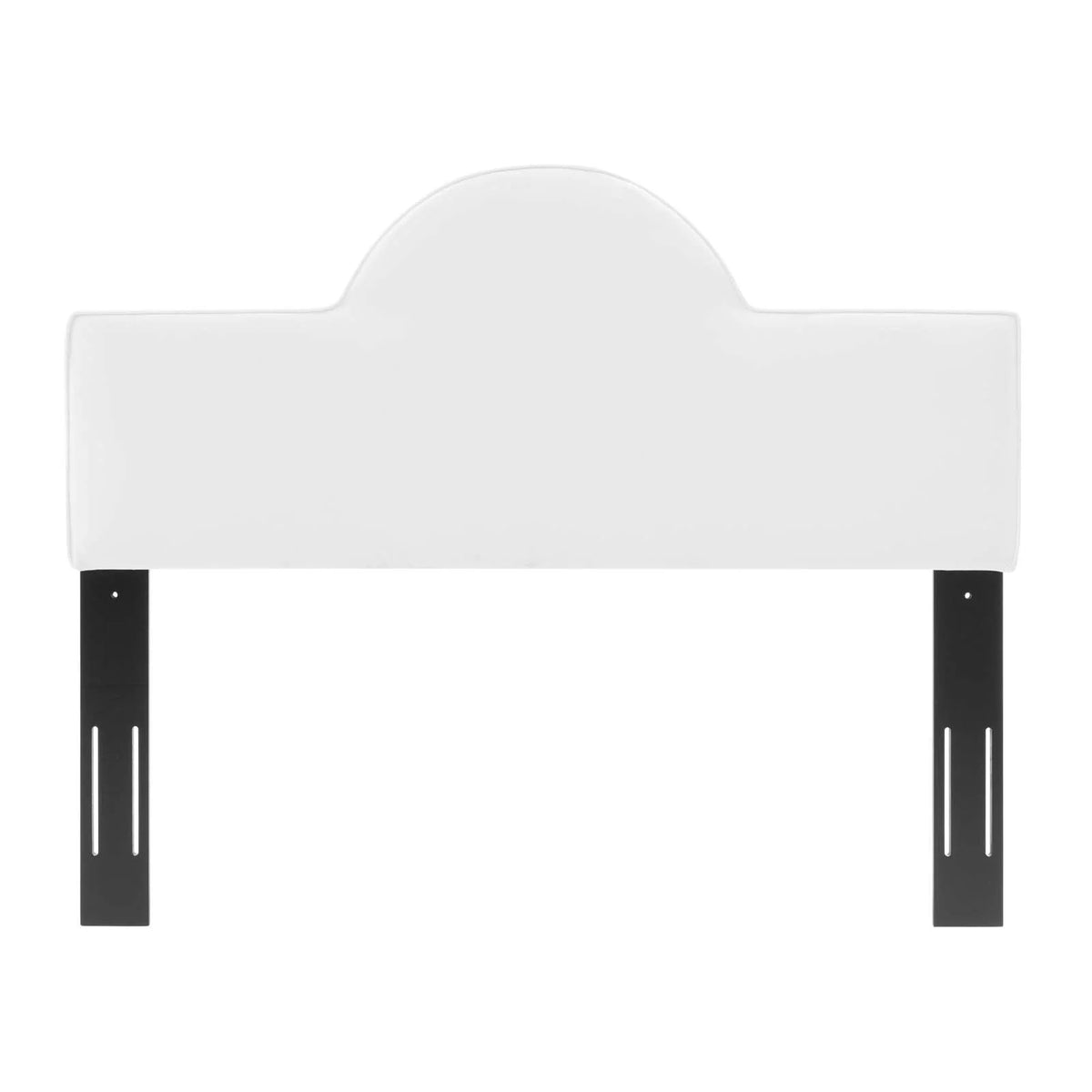 King/California King White Velvet Headboard B3440