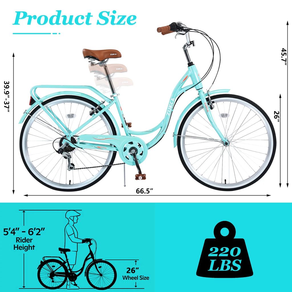 26 inch 7 speed Cruiser Bike E238