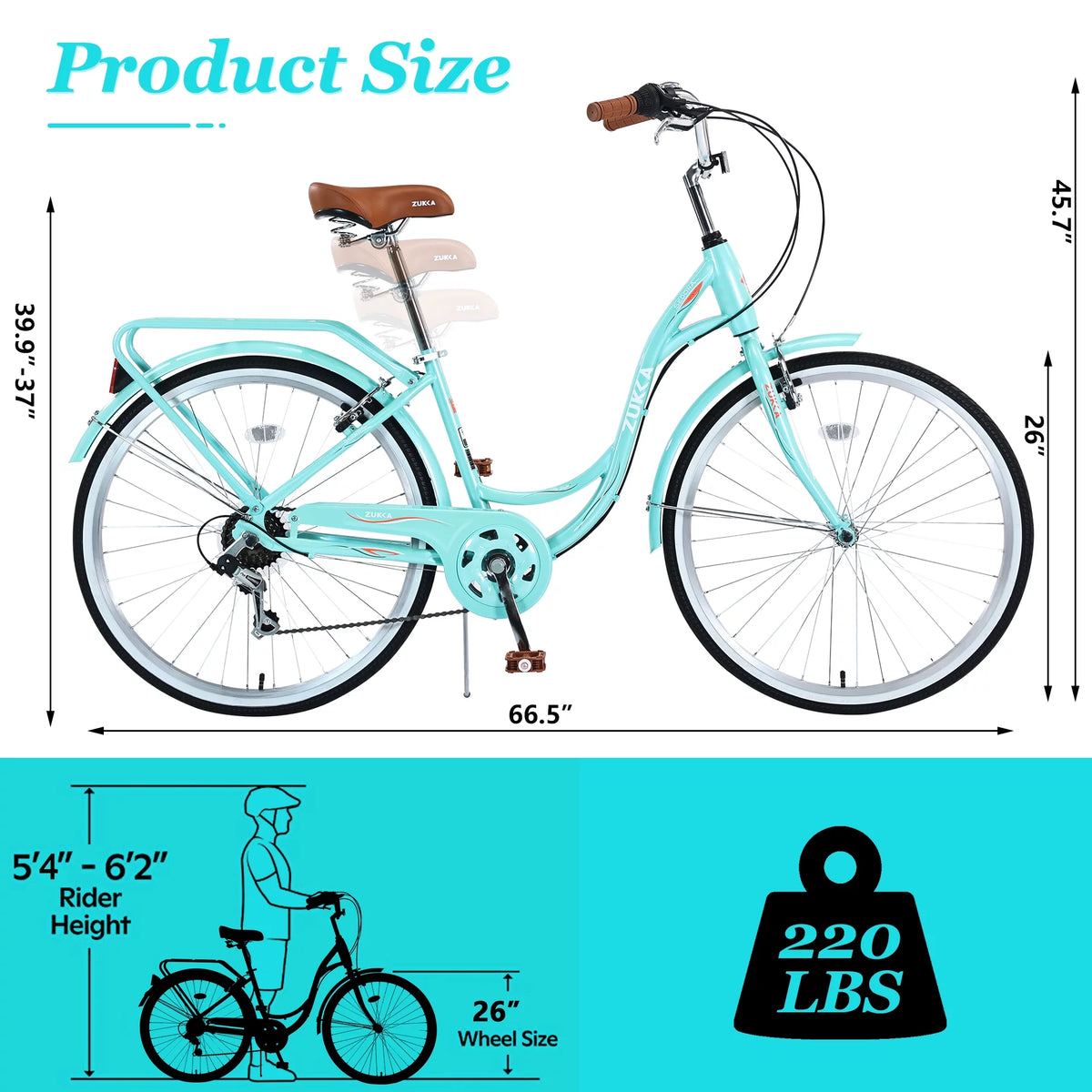 26 inch 7 speed Cruiser Bike E238