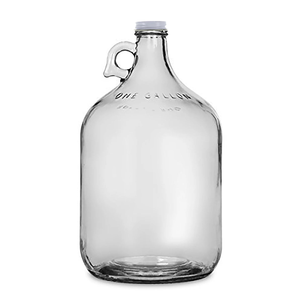 One Gallon Glass Jug with White Metal Screw Cap Set of 16 T742815