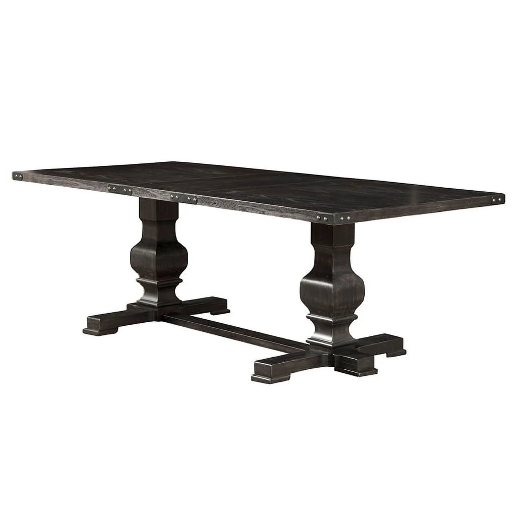 7 Piece Dark Oak Dining Table and 6 Chairs T37183