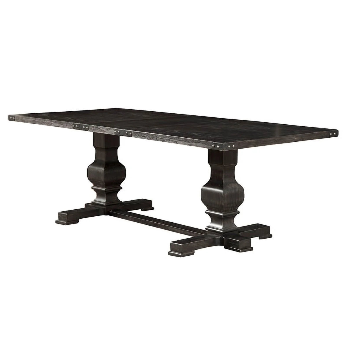7 Piece Dark Oak Dining Table and 6 Chairs T37183