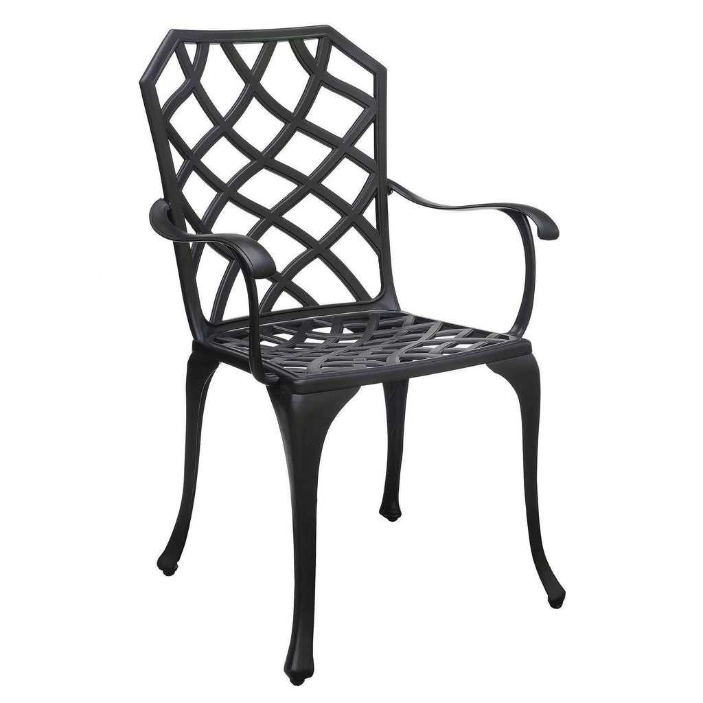 Black Table Set of 1 Table and 2 Chairs with Cabriole Legs E7203