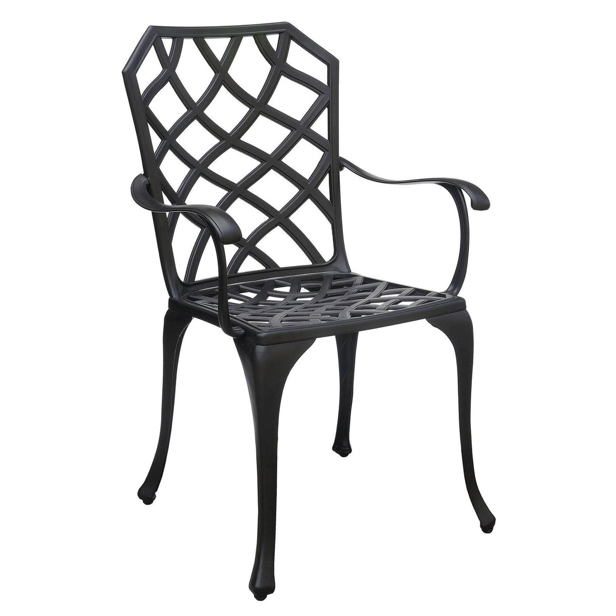 Black Table Set of 1 Table and 2 Chairs with Cabriole Legs E7203
