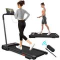 3.5 HP 2 in 1 Folding Treadmill 300lb Capacity Black B957