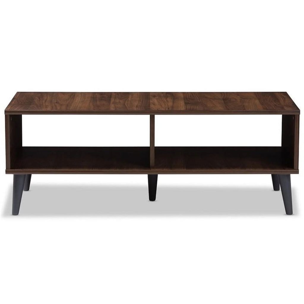 Wood Coffee Table in Brown and Dark Grey J69808