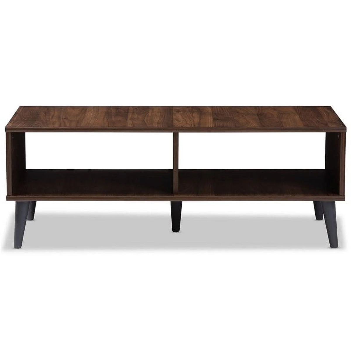 Wood Coffee Table in Brown and Dark Grey J69808