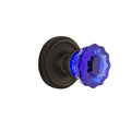 Crystal Cobalt Glass Door Knob in Oil-Rubbed Bronze C69797
