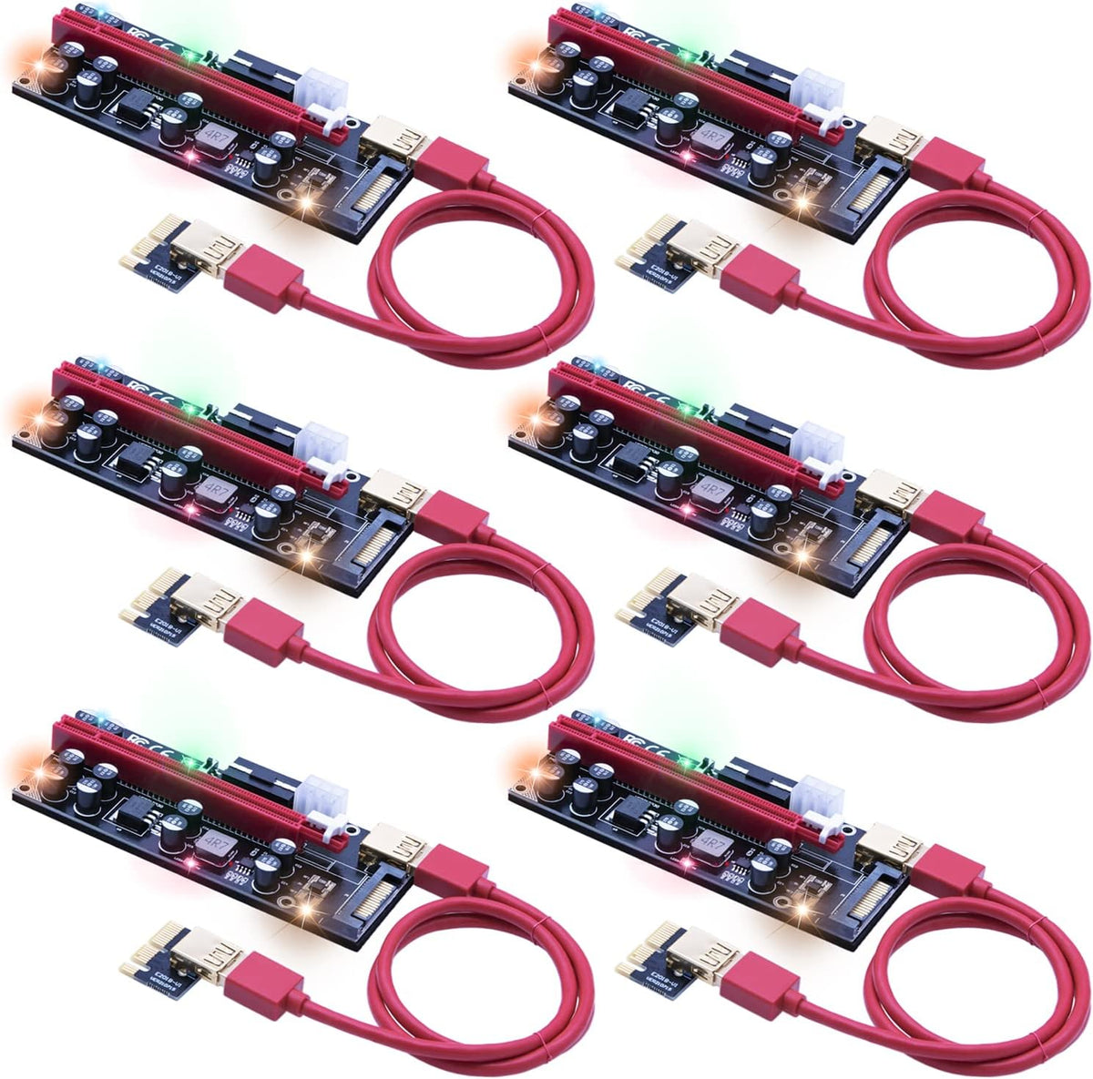 PCIe Riser Adapter Card with 60cm USB 3.0 Cable I8412