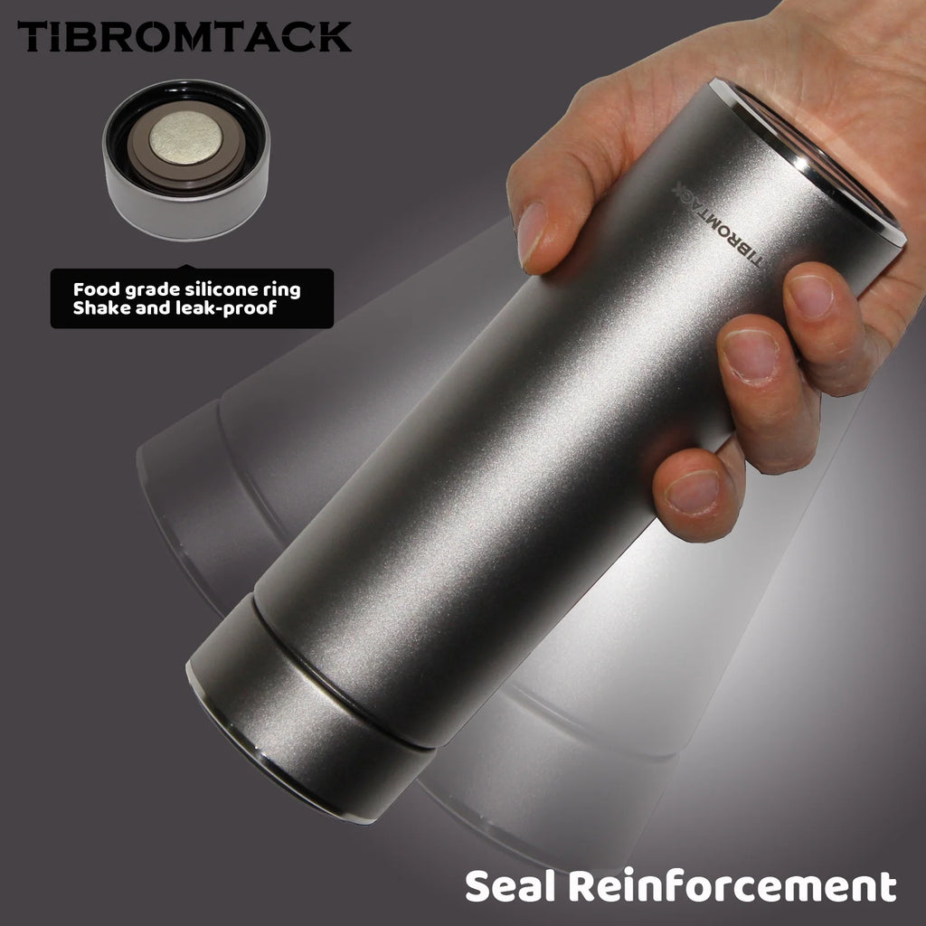 Titanium Insulated Water Bottle 320ml Double Wall Vacuum Thermos Bottle Q251