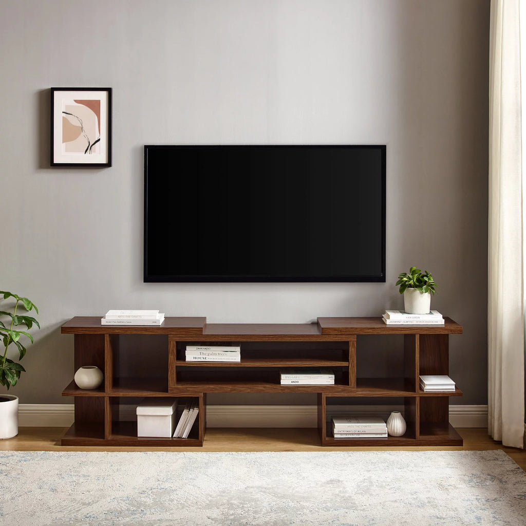 55” Extendable TV Stand, Dark Walnut I2026