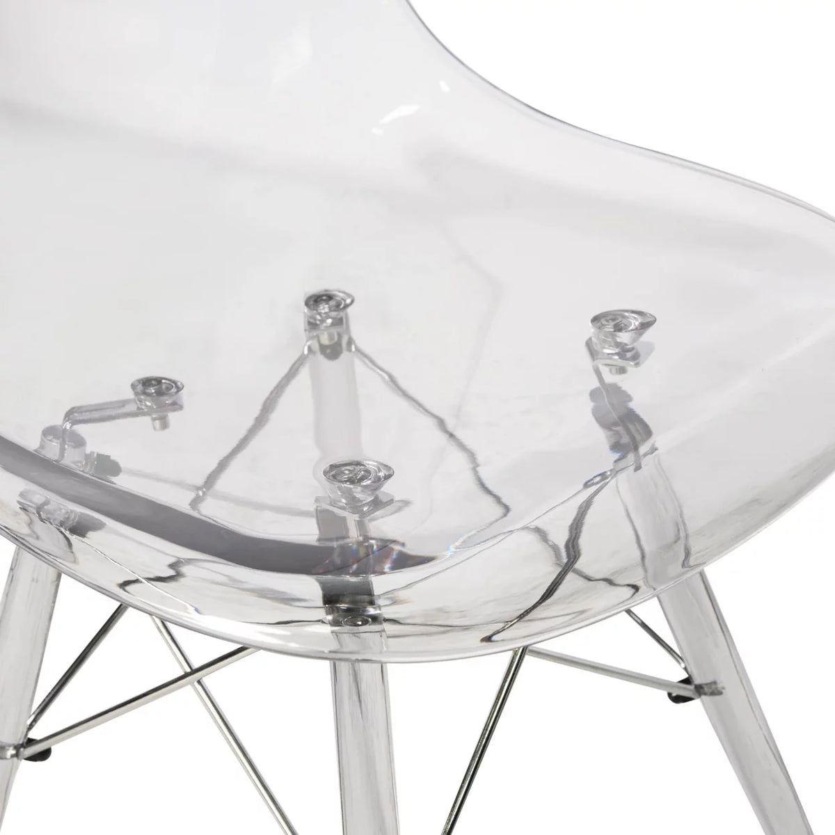 Clear Molded Side Chair Set of 2 Y35389