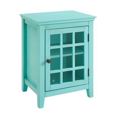 Turquoise 1 Door Accent Cabinet A9154